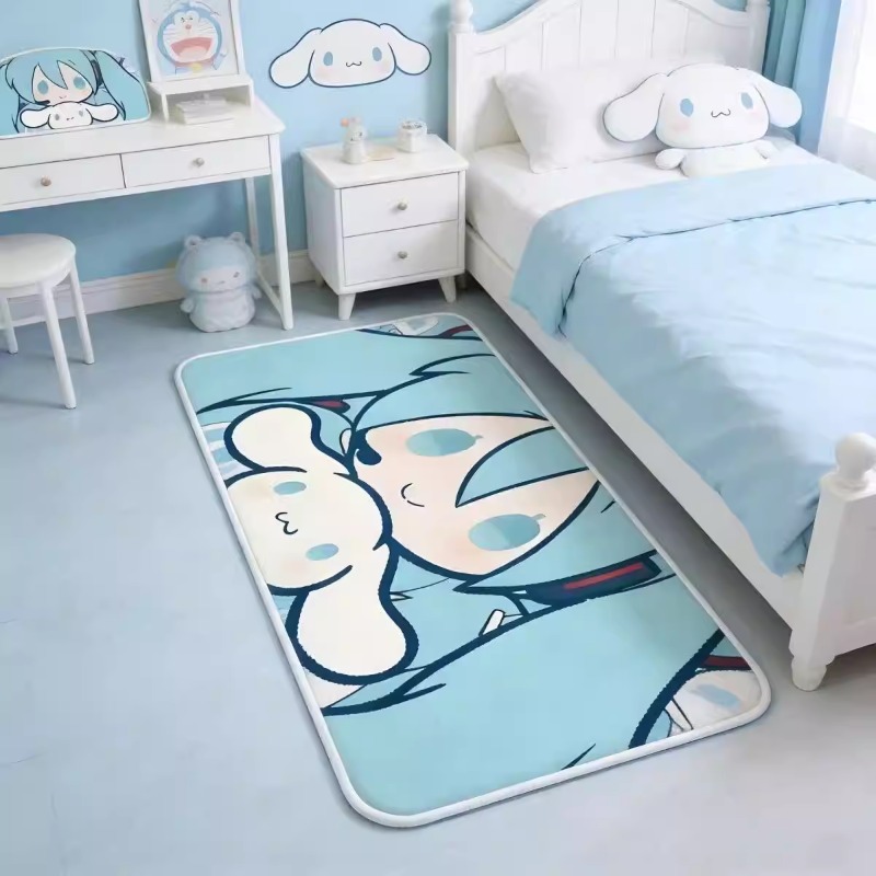 Home Bathroom Mats - Cartoon animation Hatsune Miku carpet, Soft