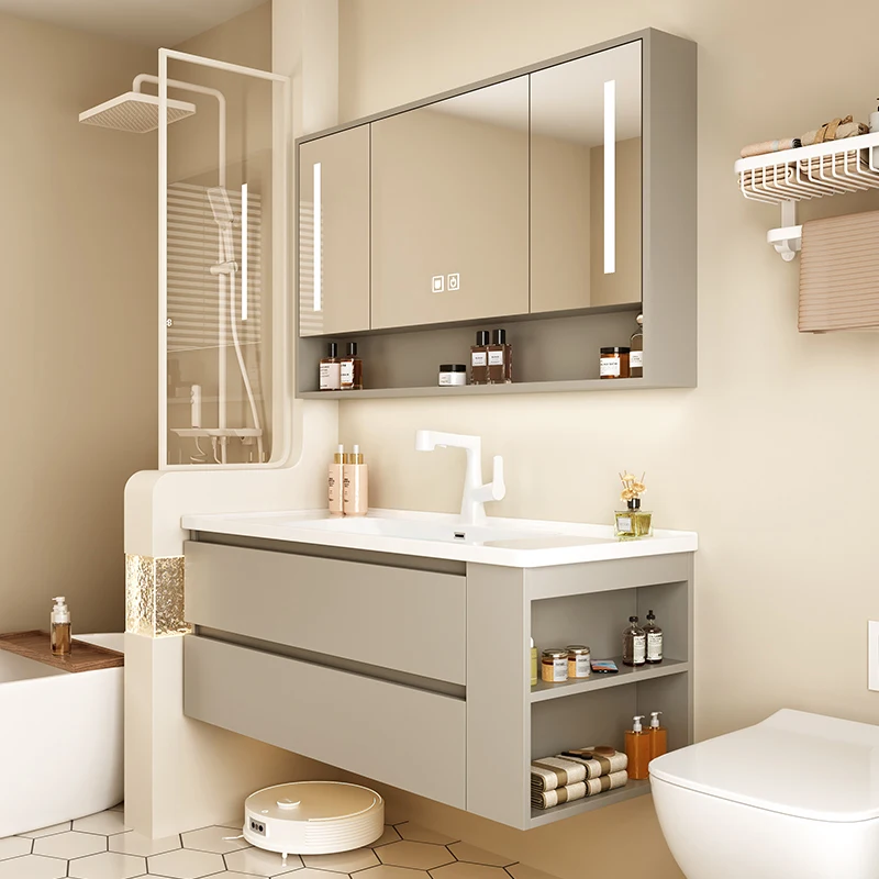 Home Bathroom Partition Wall - Washbasin Vanity Bathroom Cabinets Vintage Partition