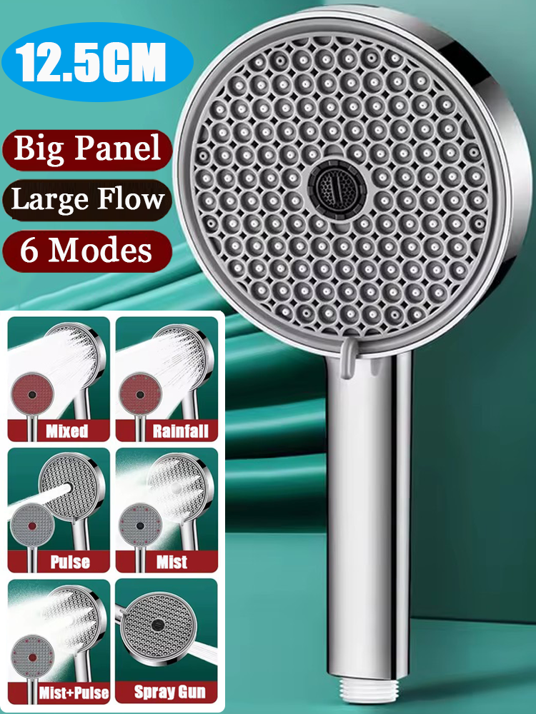 Home Bathroom Equipment - 6 Modes Adjustable Pressure Boost Shower