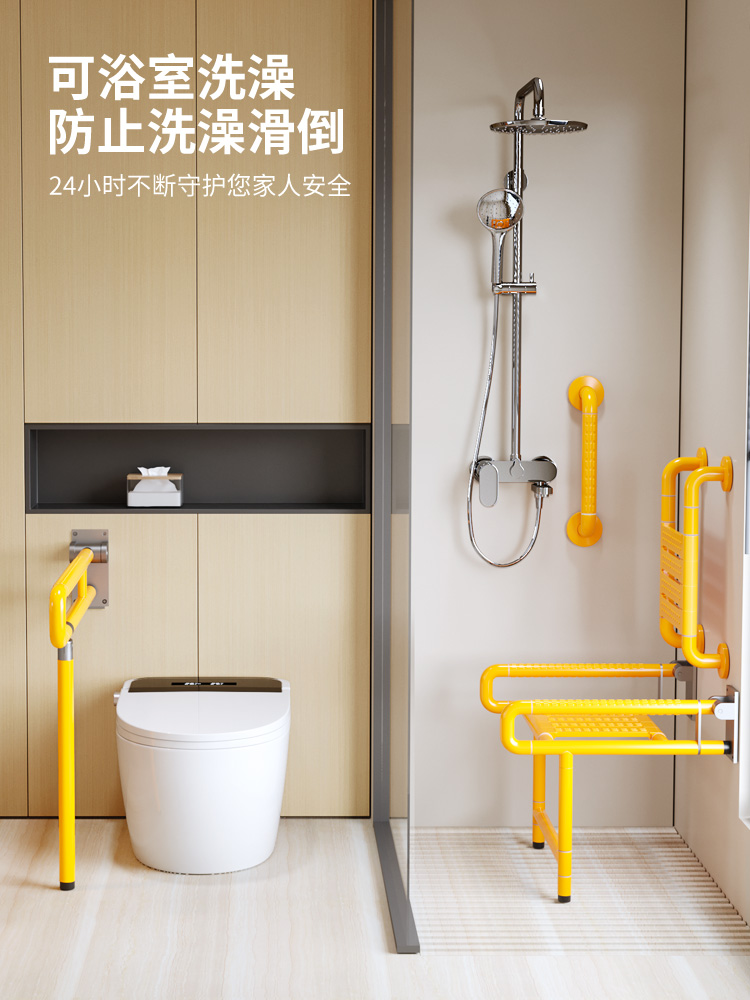 Home Bathroom Remodel - Accessible set Toilet toilet handrail elderly