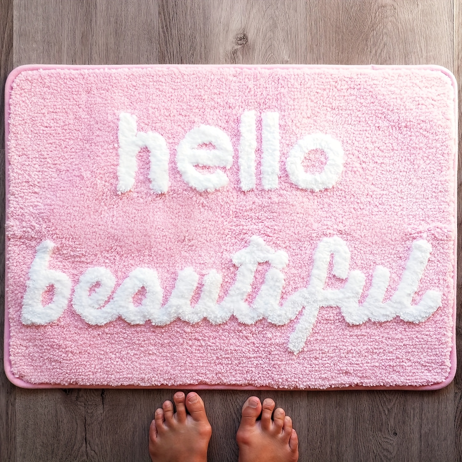 Home Goods Bathroom Decor - 1pc, Hello Beautiful Non-slip Bathroom Mat,