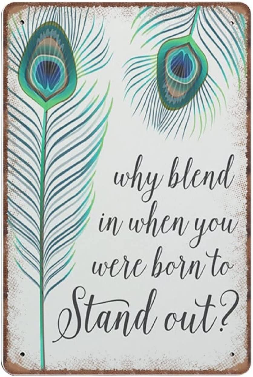 Vintage Metal Tin Sign Peacock - Home Bathroom Quotes のレビューと価格
