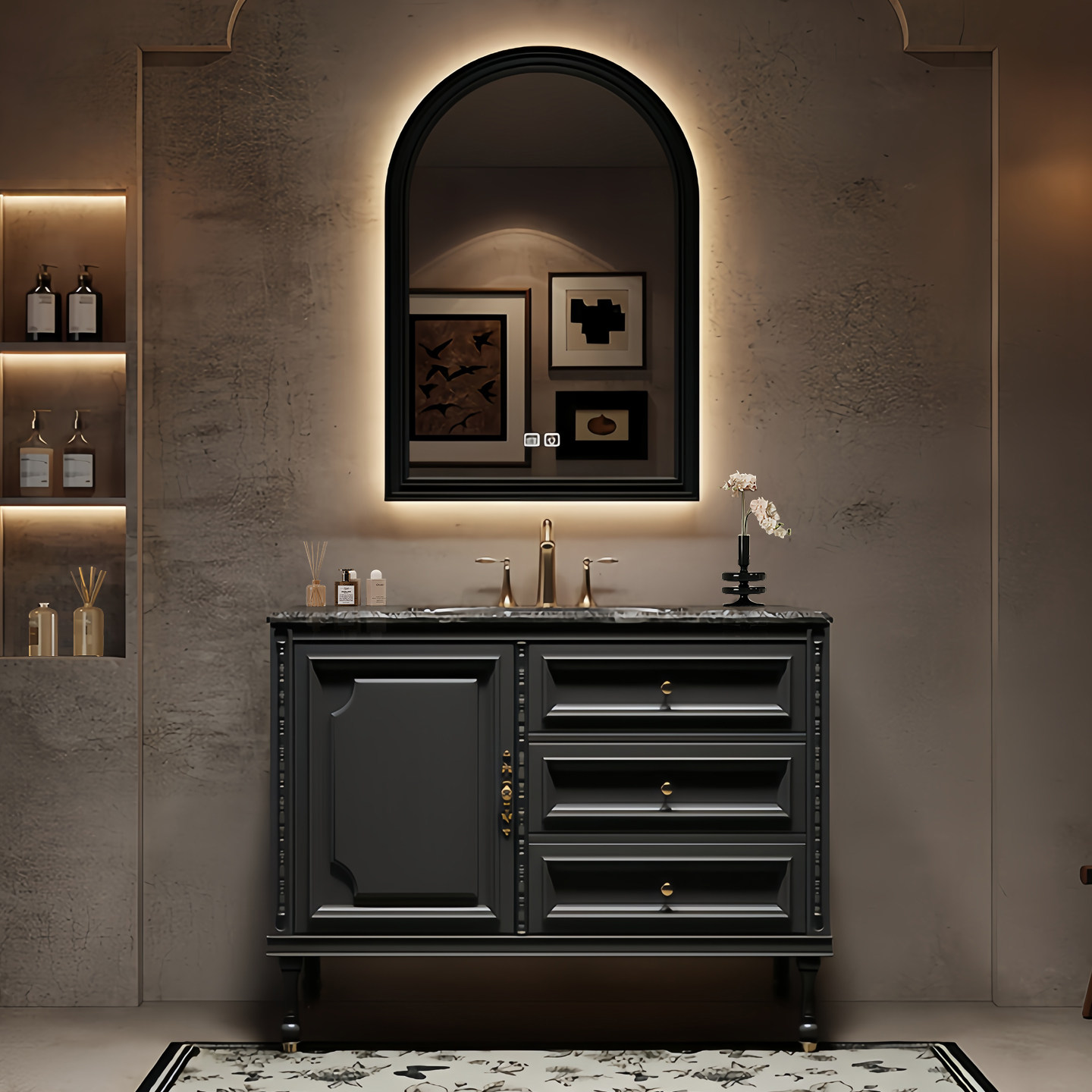 Luxury Floor Bathroom Cabinet  - Home Bathroom Partition Wall のレビューと価格