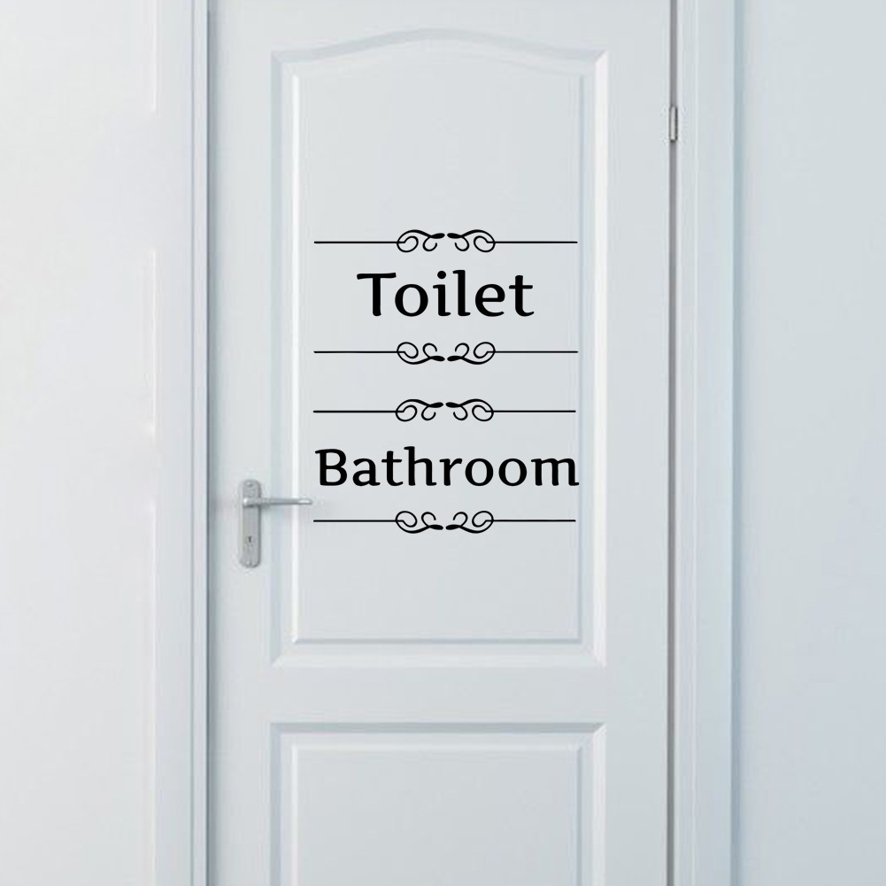 Toilet bathroom Sign Wall Deca - Home Bathroom Quotes のレビューと価格