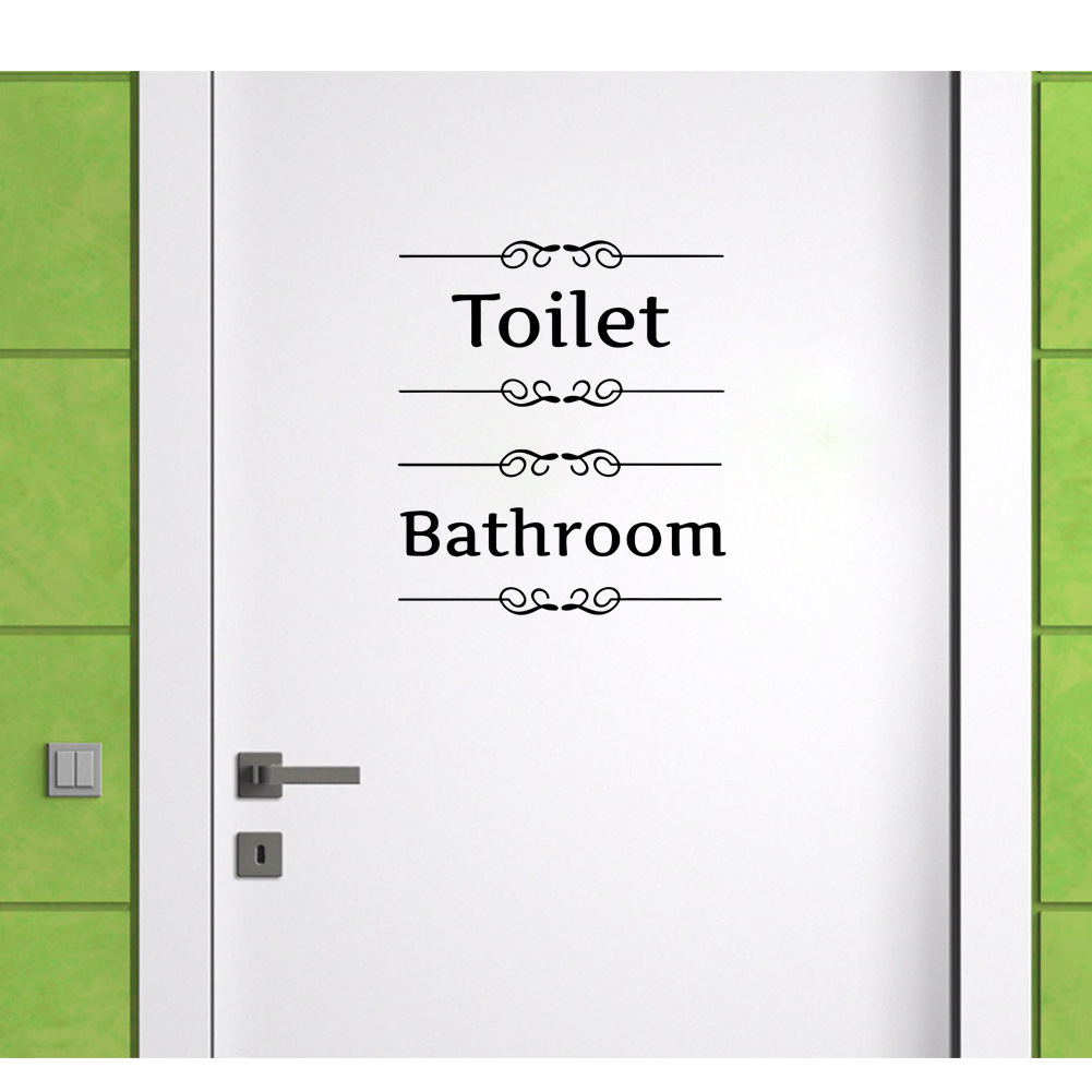 Toilet bathroom Sign Wall Deca - Home Bathroom Quotes のレビューと価格
