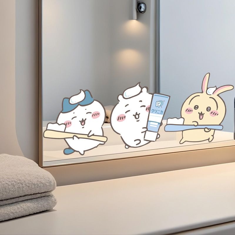 Hot Chiikawa Mirror Stickers S - Home Goods Bathroom Decor のレビューと価格