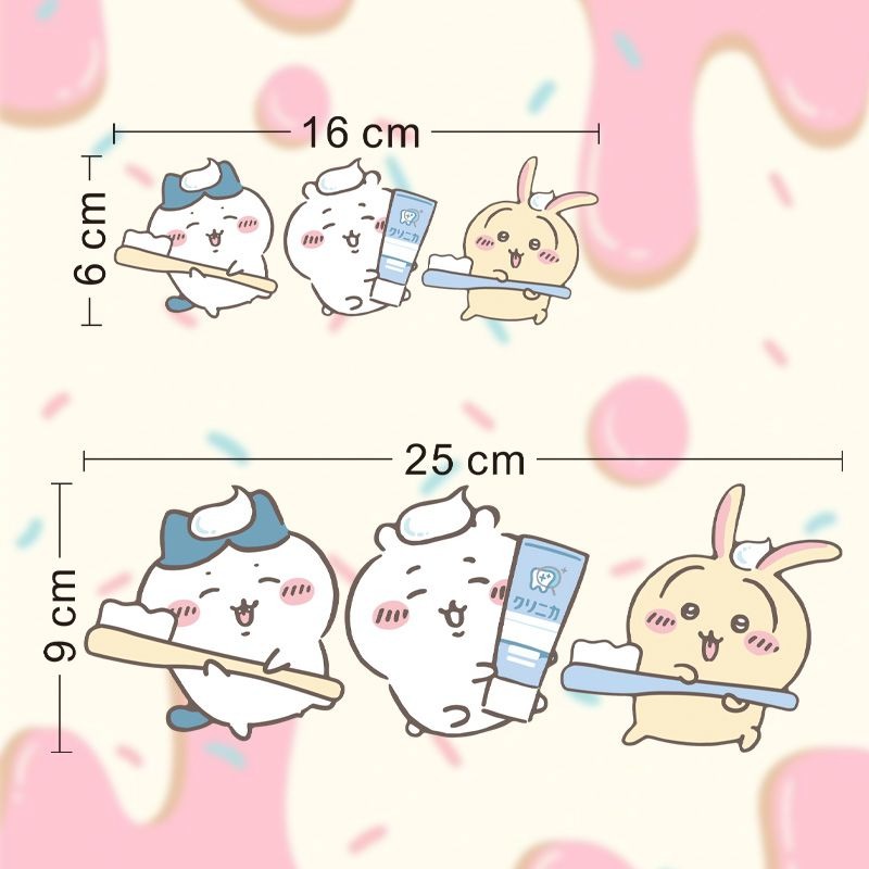 Hot Chiikawa Mirror Stickers S - Home Goods Bathroom Decor のレビューと価格