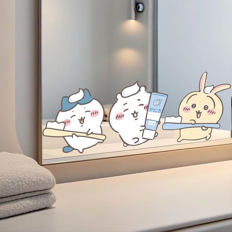 Hot Chiikawa Mirror Stickers S - Home Goods Bathroom Decor のレビューと価格