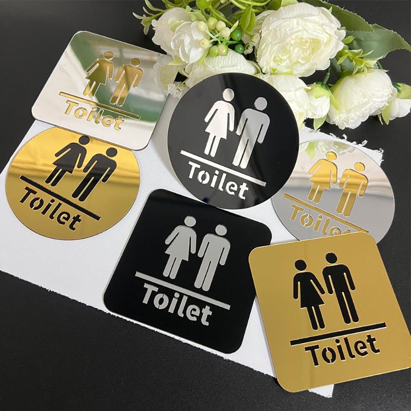 3.94-inch Acrylic Toilet Sign  - Jet Home Bathroom Mirrors のレビューと価格