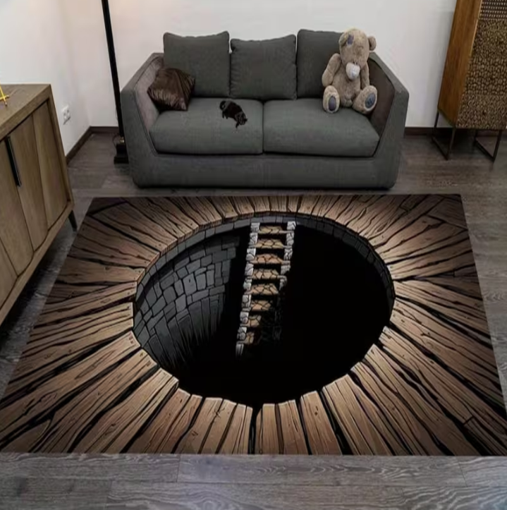 3D Carpet Illusion Design with - Home Goods Bathroom Decor のレビューと価格