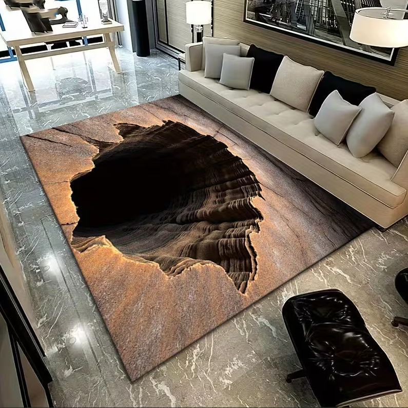 3D Carpet Illusion Design with - Home Goods Bathroom Decor のレビューと価格