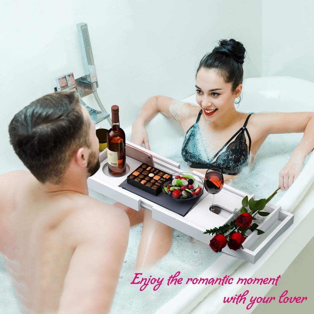 Bathtub Caddy Tray, Bamboo Wat - Bath Caddy Tray のレビューと価格