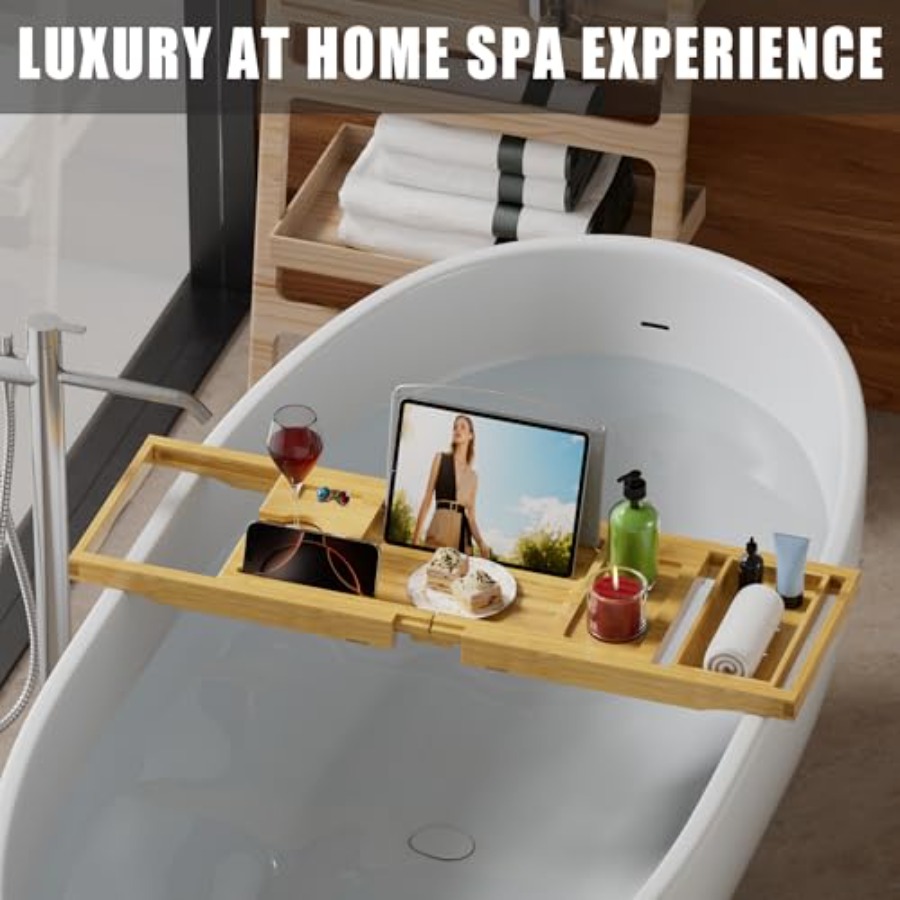 Foldable Bathtub Caddy Tray fo - Bath Caddy Tray のレビューと価格
