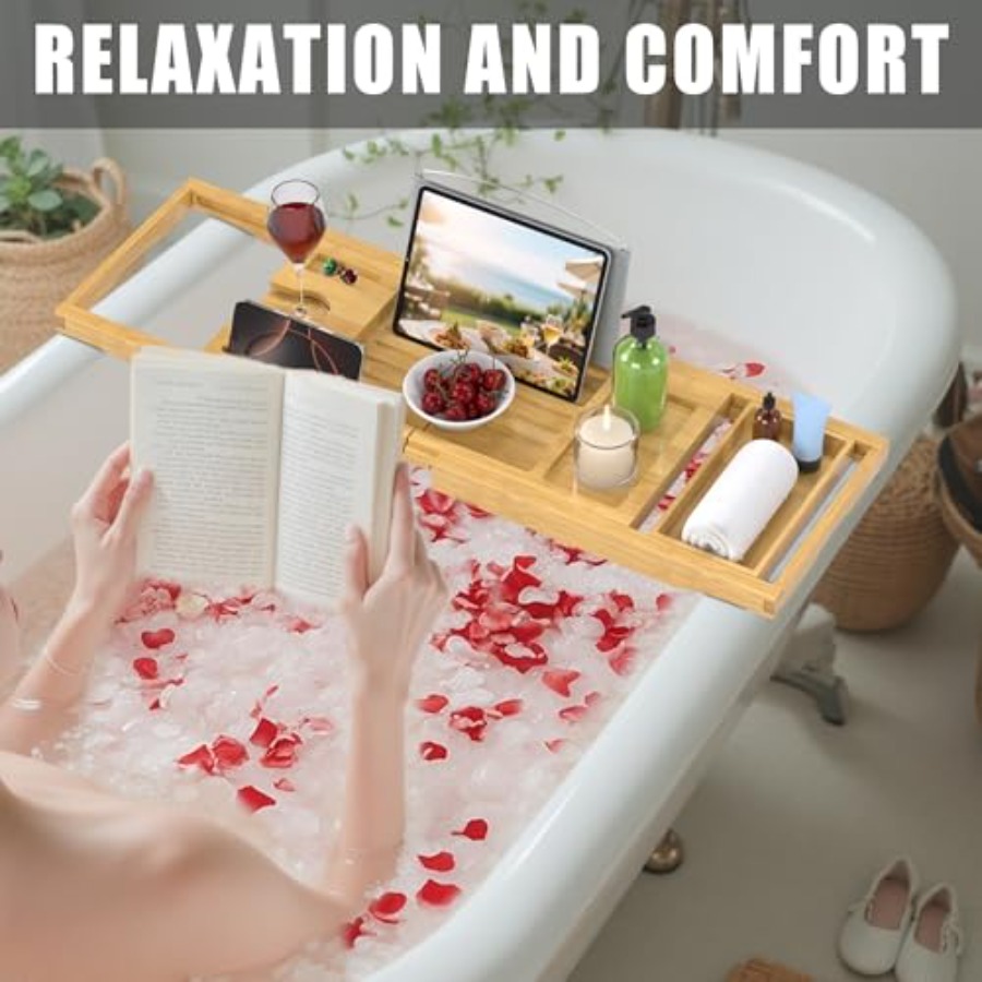 Foldable Bathtub Caddy Tray fo - Bath Caddy Tray のレビューと価格