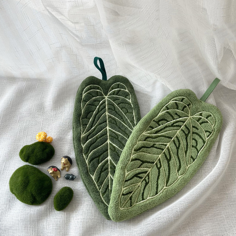 1PC Hot Plant Hand Towel Clean - Home Bathroom Equipment のレビューと価格