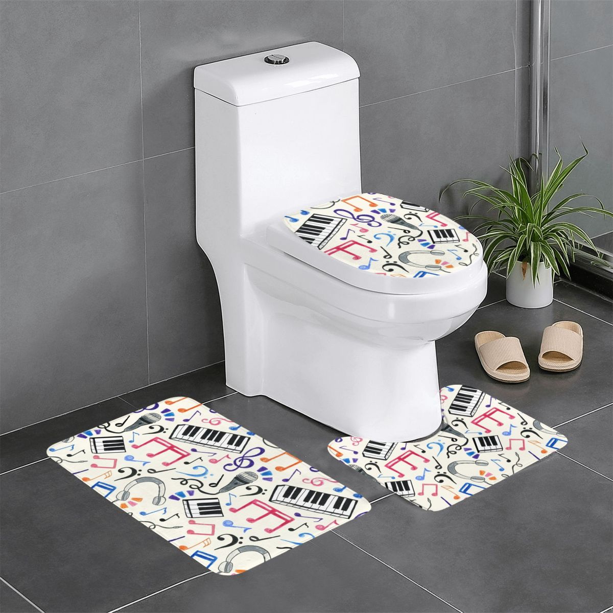Good Beats - Music Notes & Sym - Home Goods Bathroom Sets のレビューと価格