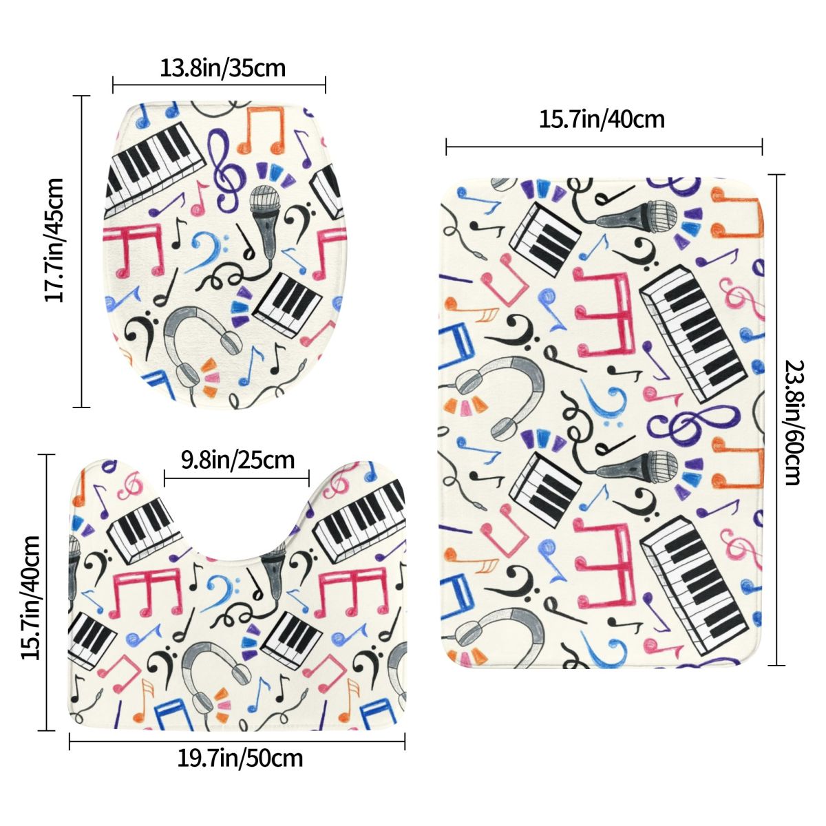 Good Beats - Music Notes & Sym - Home Goods Bathroom Sets のレビューと価格