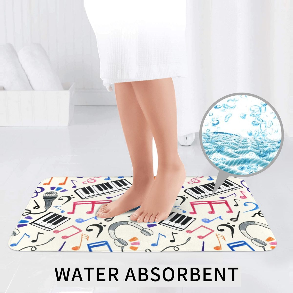 Good Beats - Music Notes & Sym - Home Goods Bathroom Sets のレビューと価格