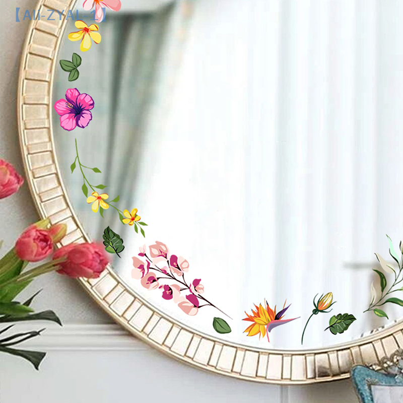 【ZYAL-1】Floral Mirror Stickers - Jet Home Bathroom Mirrors のレビューと価格