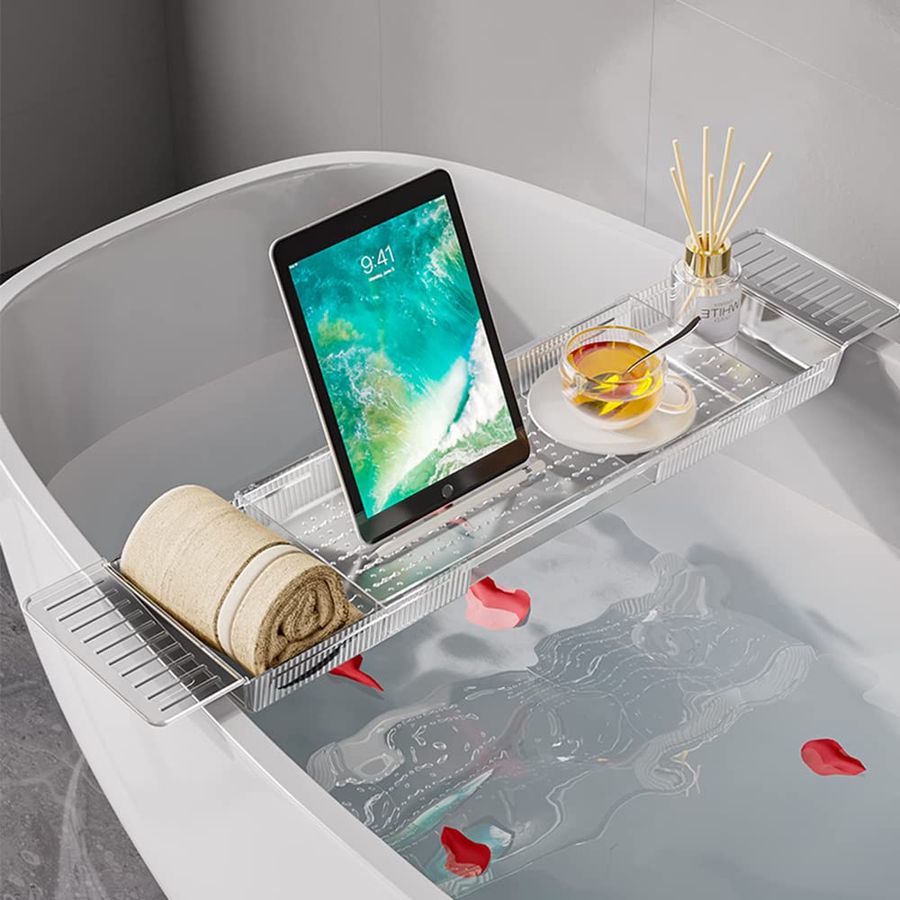 Caddy Tray, Adjustable Bath Tr - Bath Caddy Tray のレビューと価格