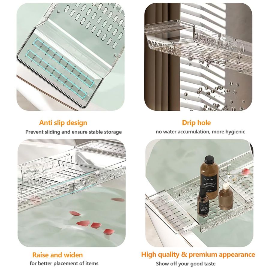Caddy Tray, Adjustable Bath Tr - Bath Caddy Tray のレビューと価格