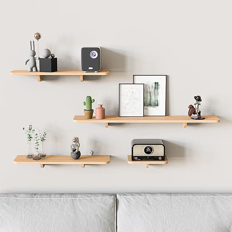 Solid Wood Wall Shelf for Book - Home Bathroom Partition Wall のレビューと価格