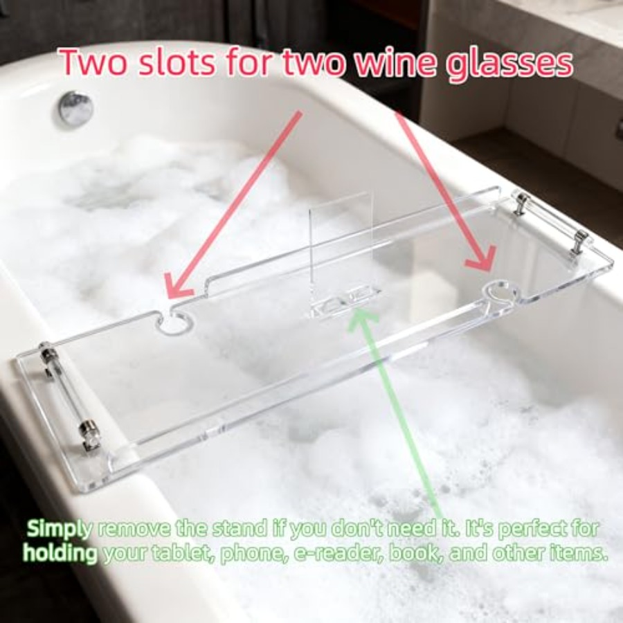 Premium Non-Slip Acrylic Batht - Bath Caddy Tray のレビューと価格
