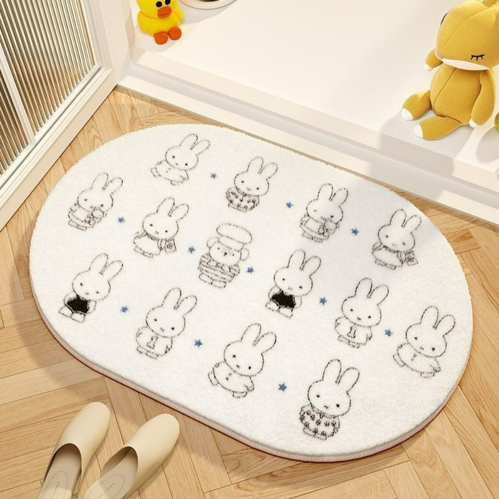 Miffy Cartoon Floor Mat Soft I - Home Goods Bathroom Decor のレビューと価格