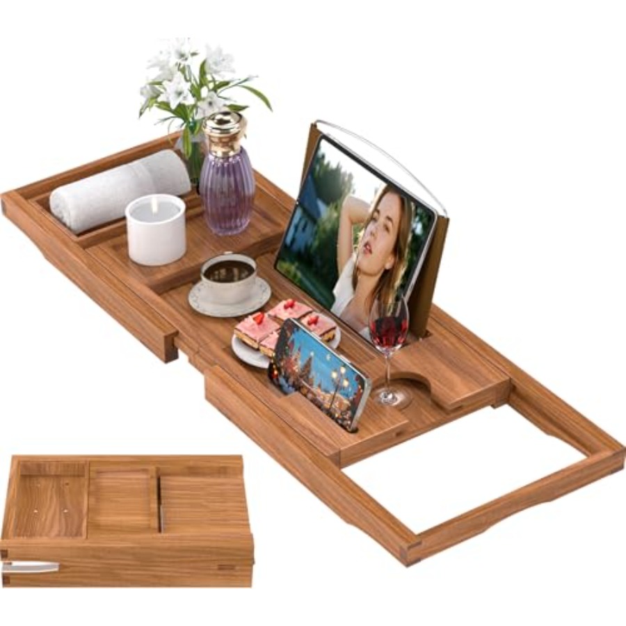 Premium Bathtub Tray Caddy Exp - Bath Caddy Tray のレビューと価格