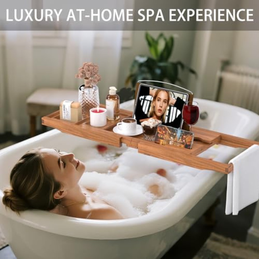 Premium Bathtub Tray Caddy Exp - Bath Caddy Tray のレビューと価格