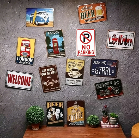 1pc 2D Flat Tin Sign 8x12inch  - Home Bathroom Quotes のレビューと価格