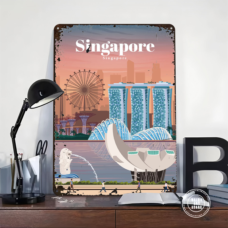 Travel to Singapore Printed Po - Home And Bathroom Singapore のレビューと価格