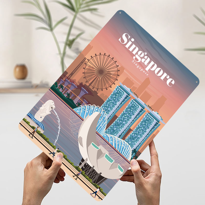 Travel to Singapore Printed Po - Home And Bathroom Singapore のレビューと価格