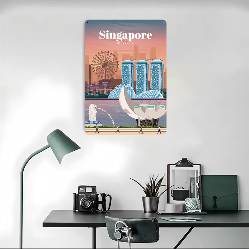 Travel to Singapore Printed Po - Home And Bathroom Singapore のレビューと価格