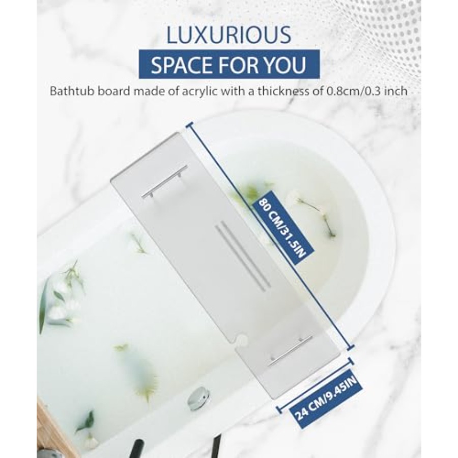Acrylic Bathtub Tray Bathtub T - Bath Caddy Tray のレビューと価格
