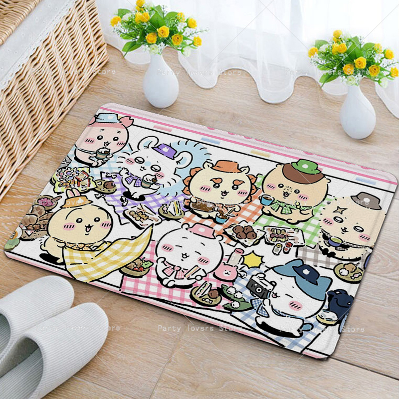 Anime Chiikawas Flannel Carpet - Home Goods Bathroom Decor のレビューと価格