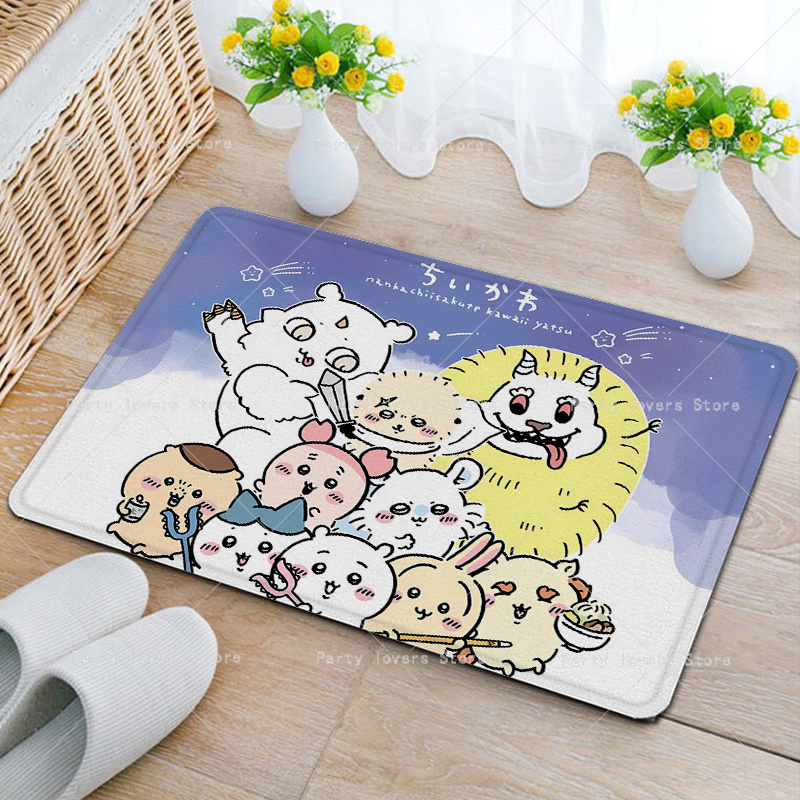 Anime Chiikawas Flannel Carpet - Home Goods Bathroom Decor のレビューと価格