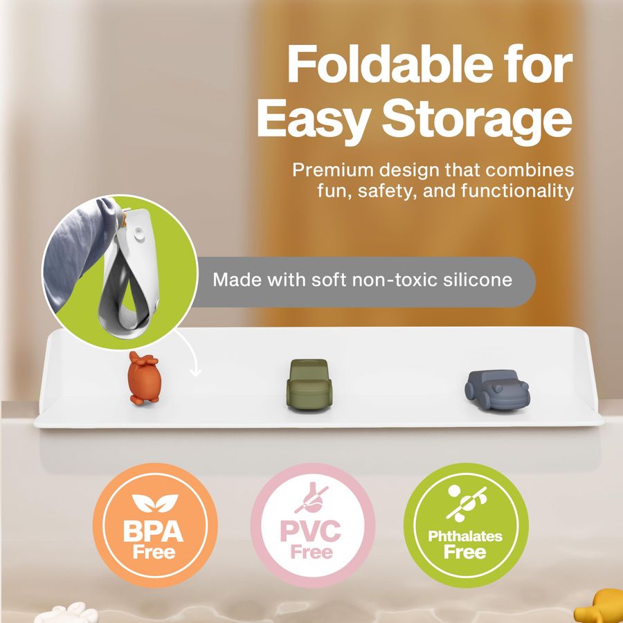 Bathtub Splash Guard Play Shel - Bath Caddy Tray のレビューと価格