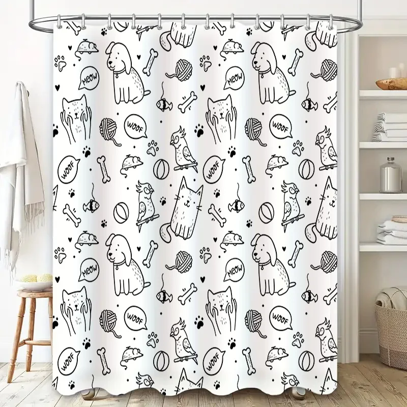 Animal Print Shower Curtain Se - Home Bathroom Remodel のレビューと価格