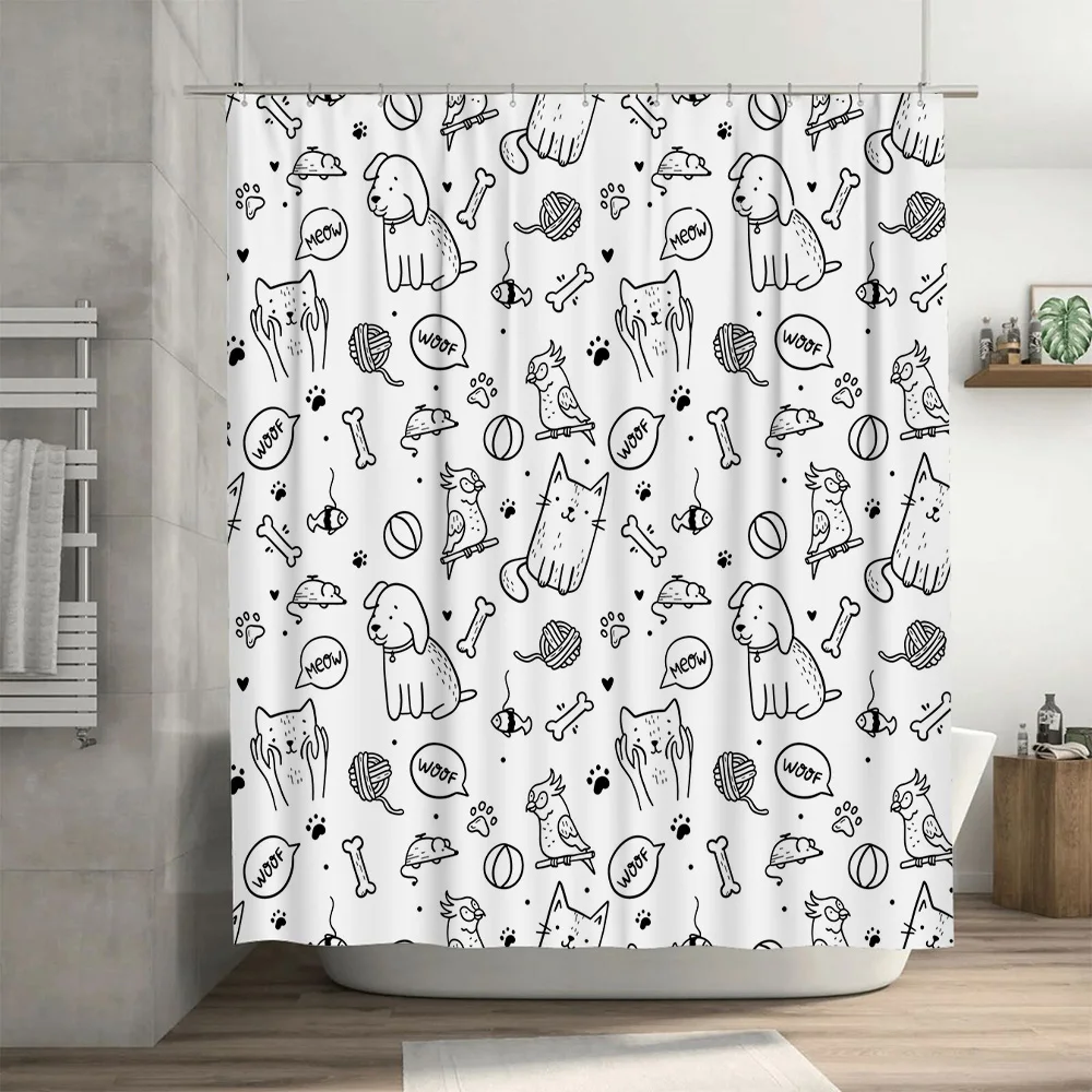 Animal Print Shower Curtain Se - Home Bathroom Remodel のレビューと価格