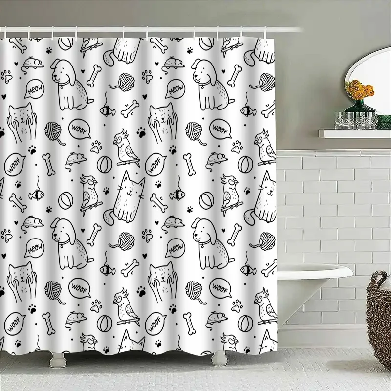 Animal Print Shower Curtain Se - Home Bathroom Remodel のレビューと価格