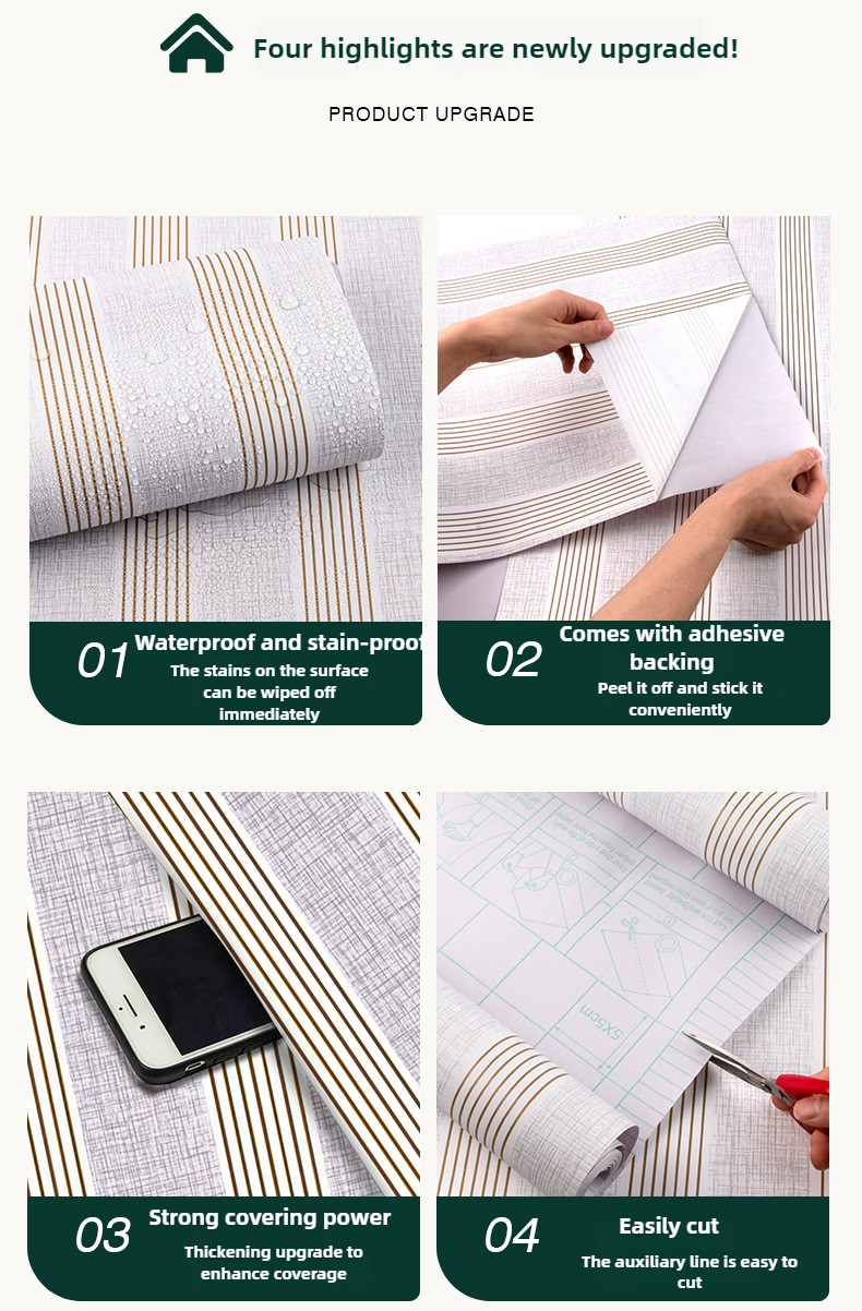 Adhesive Wallpaper for Wall -  - Home Bathroom Partition Wall のレビューと価格