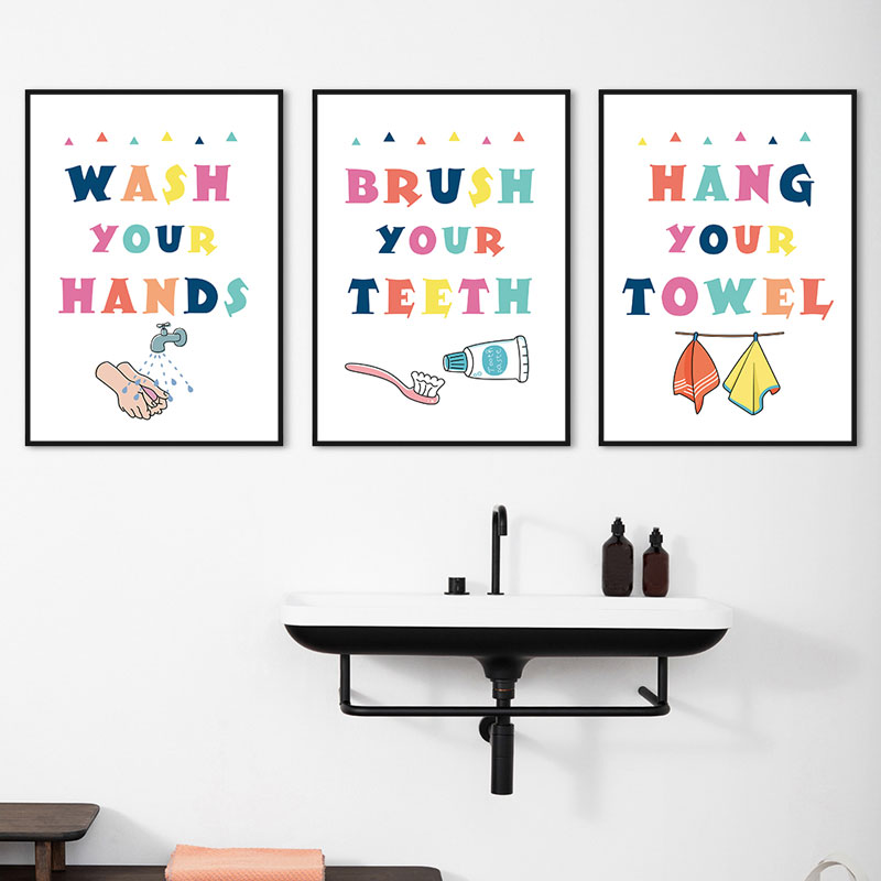 Modern Colorful Kids Bathroom  - Home Bathroom Quotes のレビューと価格