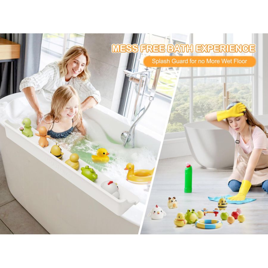 Bathtub Splash Guard PlayPad w - Bath Caddy Tray のレビューと価格