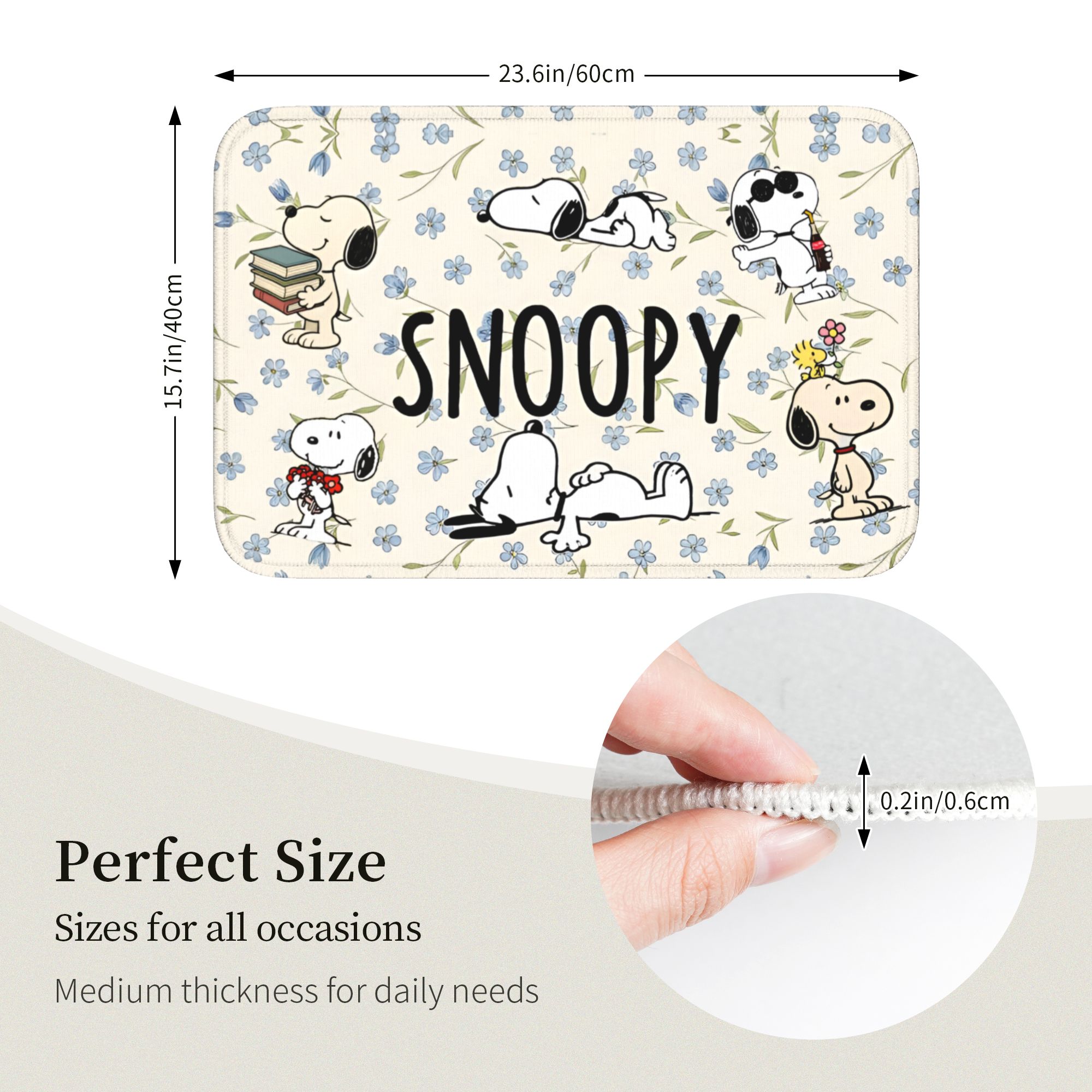 Custom Cute Cartoon S-Snoopys  - Home Bathroom Mats のレビューと価格