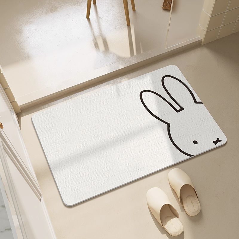 Kawaii Miffy Floor Mat Simple  - Home Bathroom Mats のレビューと価格