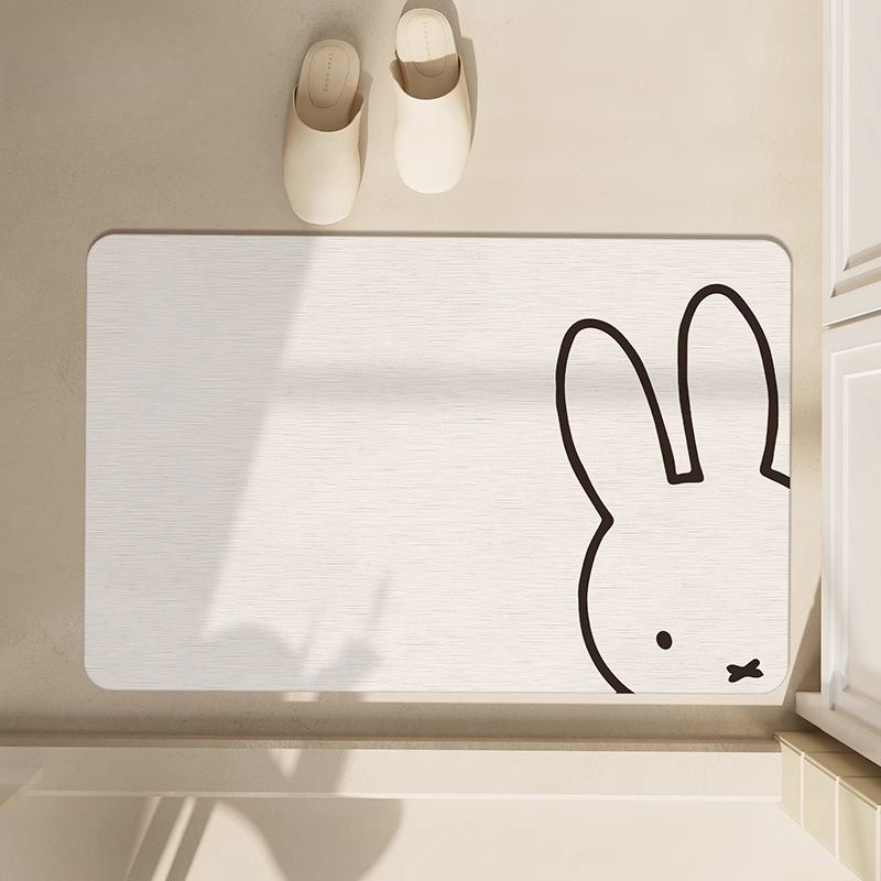Kawaii Miffy Floor Mat Simple  - Home Bathroom Mats のレビューと価格