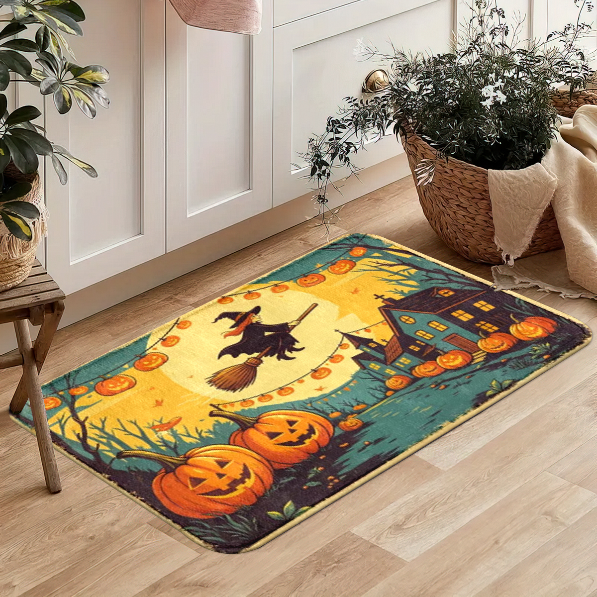 Vintage Halloween Witch Pumpki - Home Bathroom Quotes のレビューと価格