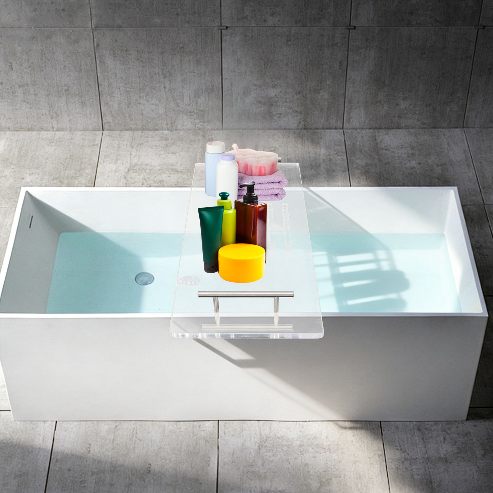 Acrylic Bathtub Tray, Luxury C - Bath Caddy Tray のレビューと価格