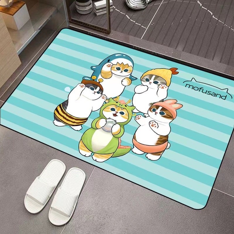 Mofusand Cartoon Diatom Mud Ab - Home Bathroom Mats のレビューと価格